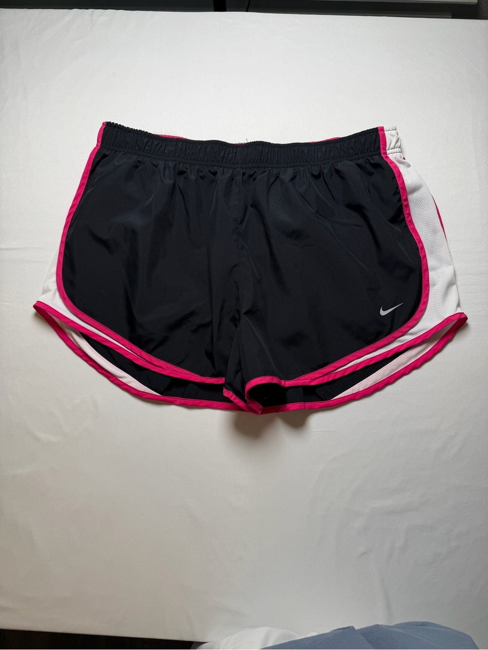 Nike Women's Black and Pink Running Shorts